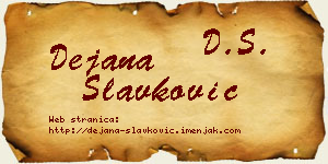 Dejana Slavković vizit kartica
